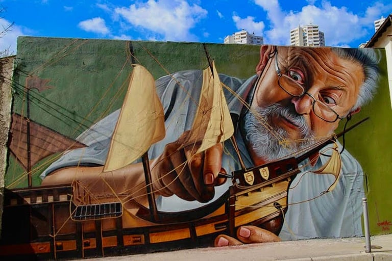 Rijeka, Croatia. Delta 5 Graffiti Murals Project.