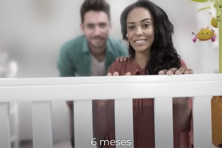 Simulação da visão do bebê aos 6 meses, com maior nitidez e alcance visual