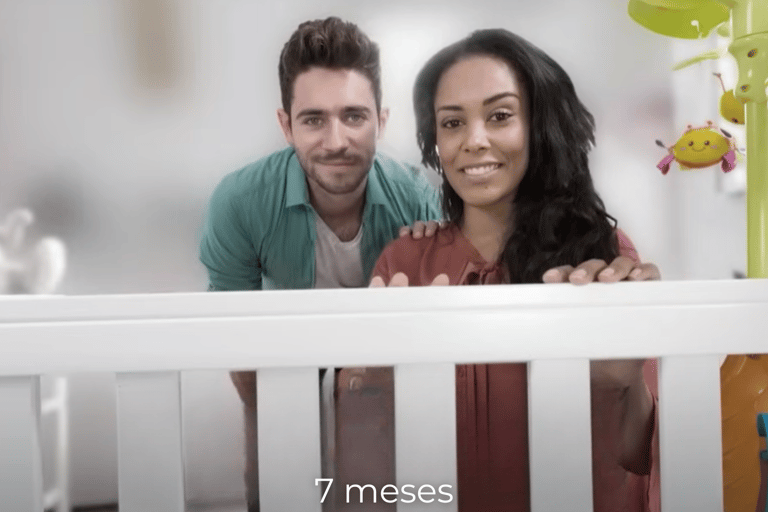 Simulação da visão do bebê aos 7 meses