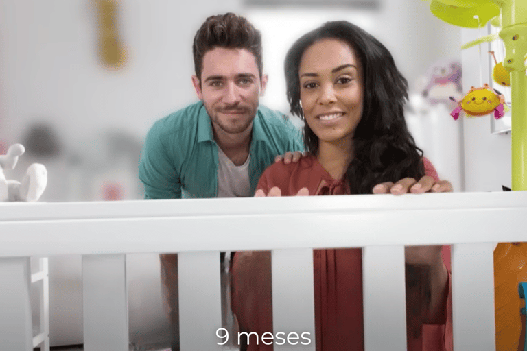 Simulação da visão do bebê aos 9 meses