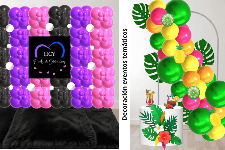 decoración con globos para eventos corporativos y temáticos