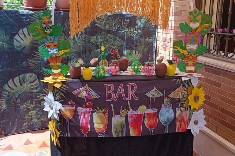 Bar en fiesta de cumpleaños en verano