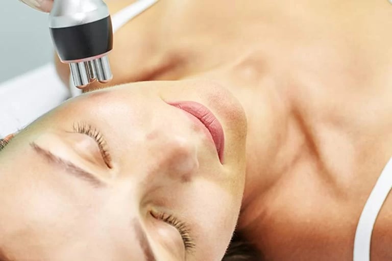woman receiving laser skin resurfacing