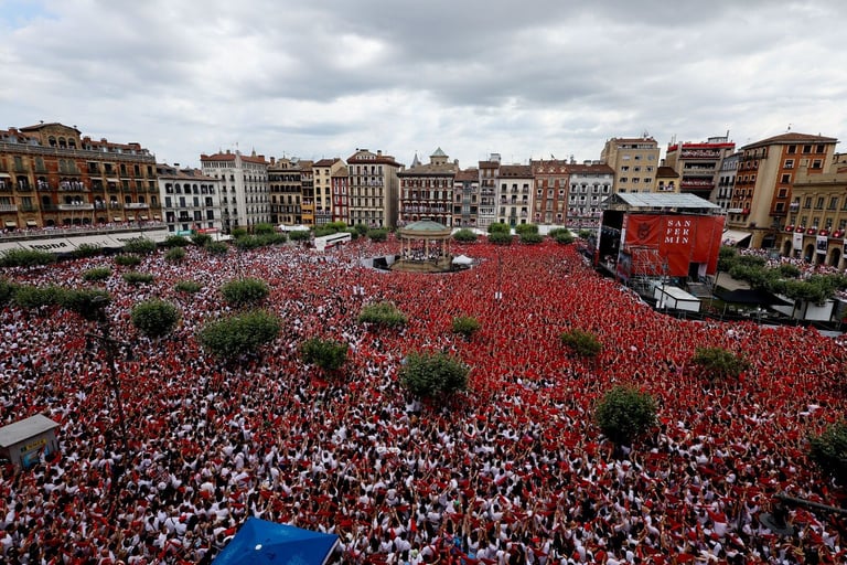 Plaza del Castillo during San Fermin festival