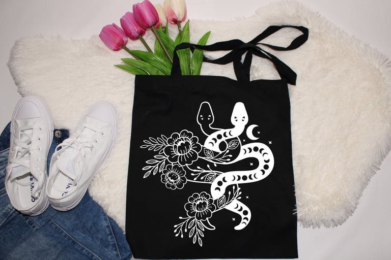 Baumwolltasche mit lustigem Vinylspruch – originelles Geschenk