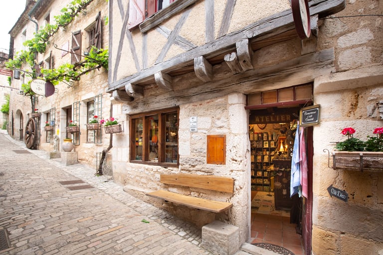 La boutique Aux Petites Trouvailles à Saint-Cirq-Lapopie Lapopie