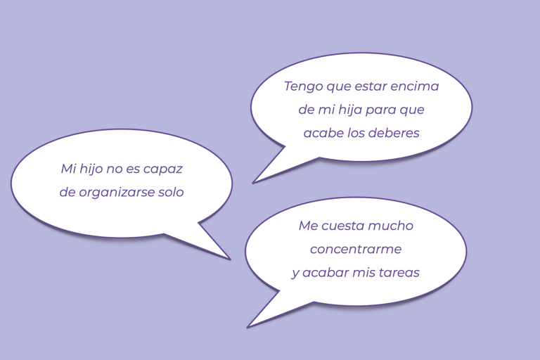 Tengo que estar encima de mi hija para que acabe los deberes