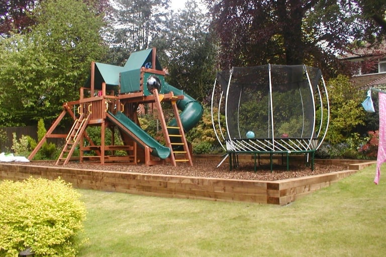 Kids outdoor play area - landscaping Marbella