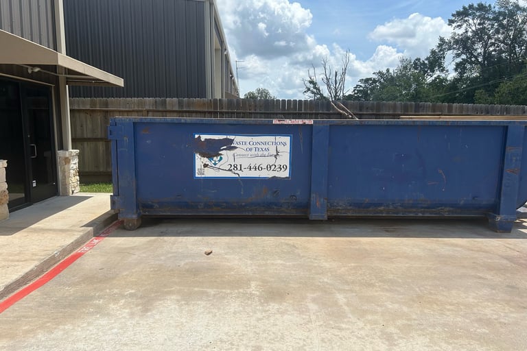 Dumpster after Rust and Dirt Stains have been removed