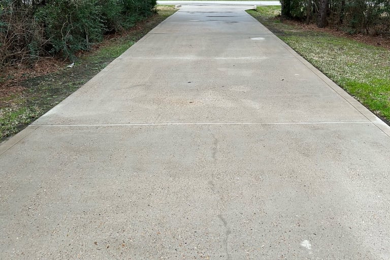 driveway after pressure washing