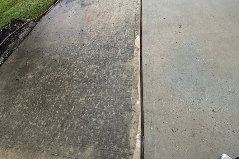 Before and After Pressure Washing Picture