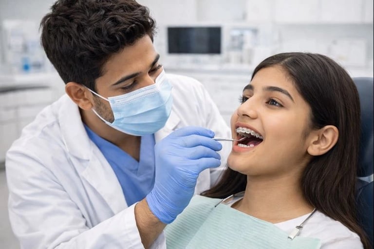 Dental examination for orthodontic treatment planning