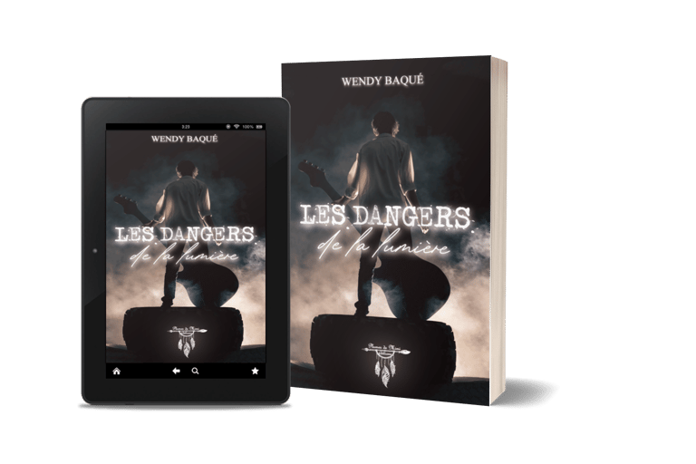 Mockup Les dangers de la lumière, de Wendy Baqué.