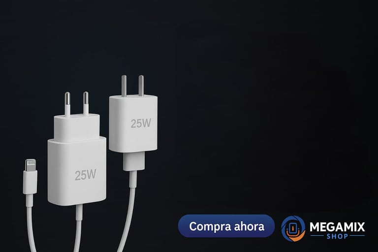 Cargadores carga rápida para celular con cable Lightning y cable Tipo C