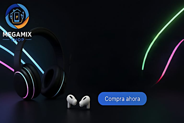 Diadema gaming RGB con audífonos inalámbricos Bluetooth con alta calidad de sonido