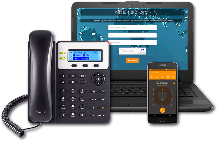 telefono ip computadora y smartphone