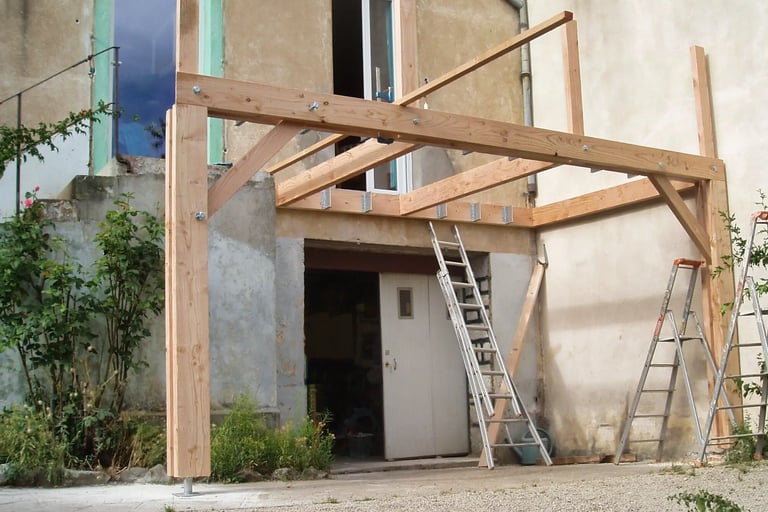 Construction d'une terrasse en bois