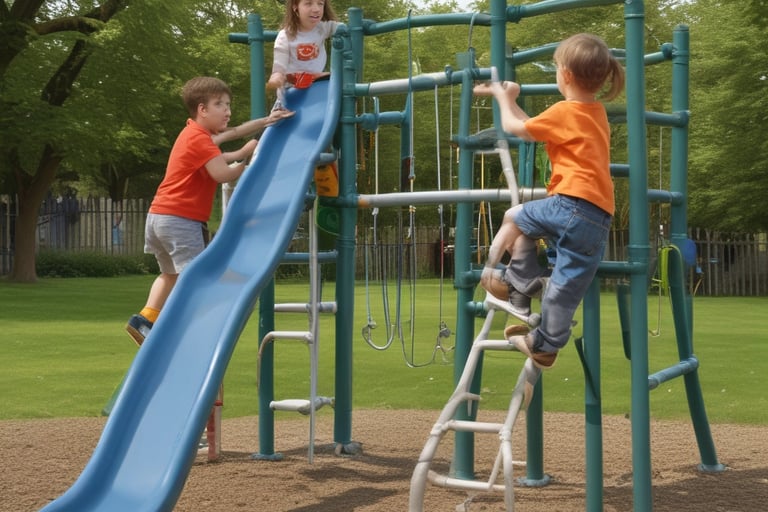 Neurodiverse children playing
