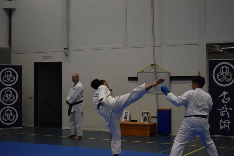Sparren met elkaar heet bij karate kumite 
