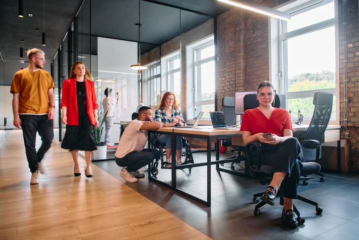 Young People in Shared Workspace