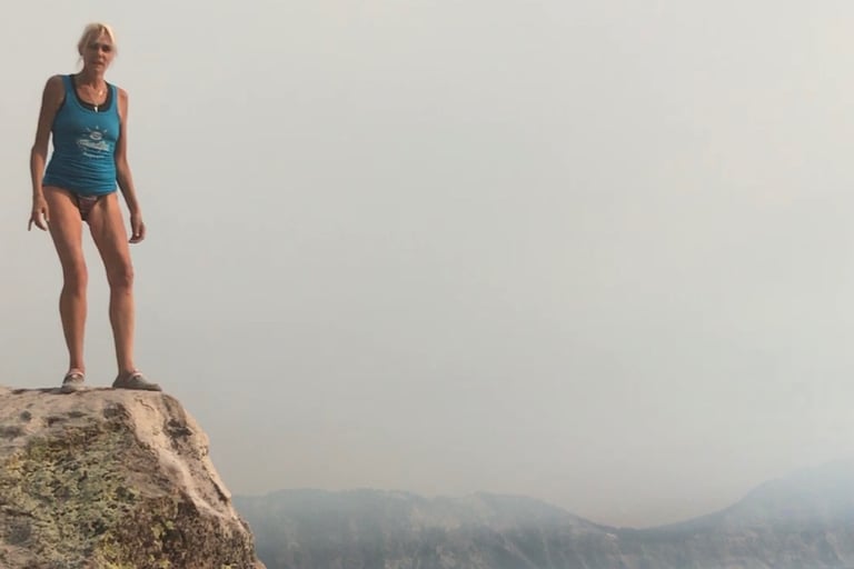 Cliff diving cliff jumping freestyle Oregon