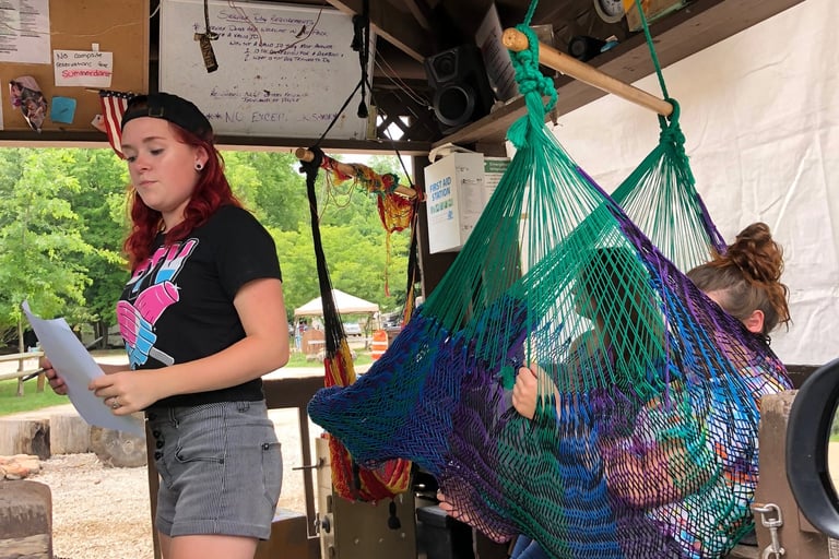 Many stalls of food to choose from