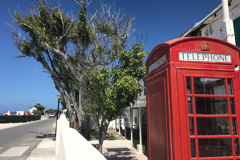British Phone Booth on Grand Turk