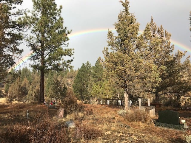 Willitts and sisters Oregon the only place to find a rainbow is to drive to the cemetery