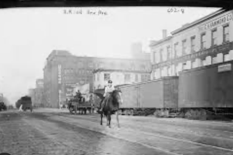 Cobblestone Streets of Meat Packing District a century before it became "trendy"