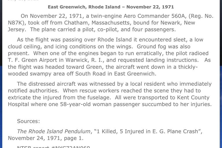 New England Aviation History and Bruce and Donna Falk