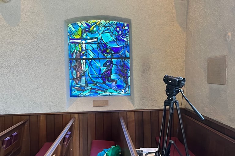 Chagall Window inside the Union Church