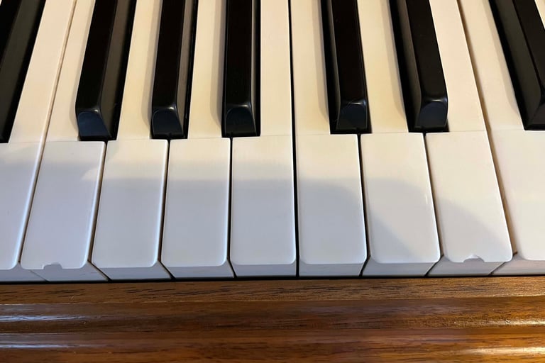 Clavier en ivoires touches ébréchées
