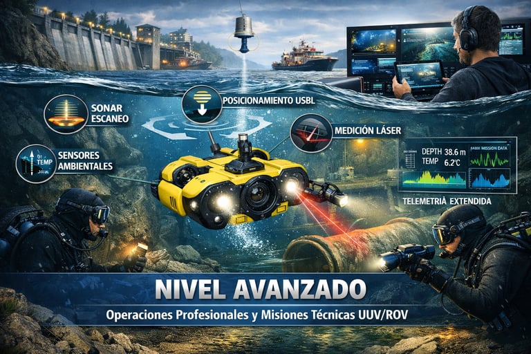 Nivel Avanzado — Operaciones Profesionales y Misiones Técnicas UUV/ROV