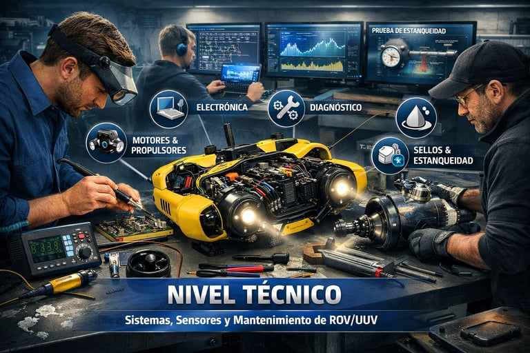Nivel Técnico — Sistemas, Sensores y Mantenimiento de ROV/UUV