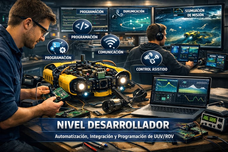 Nivel Desarrollador — Automatización, Integración y Programación de UUV/ROV