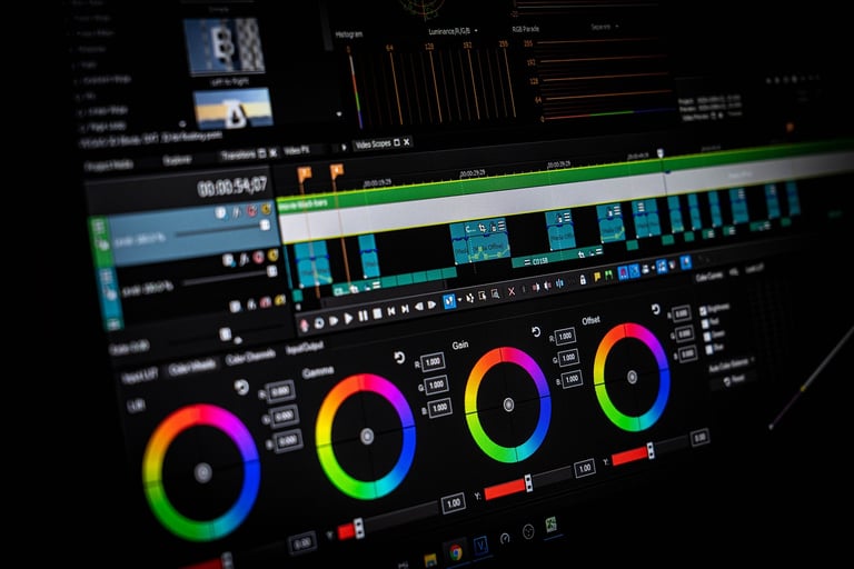 a computer screen showing a video editor