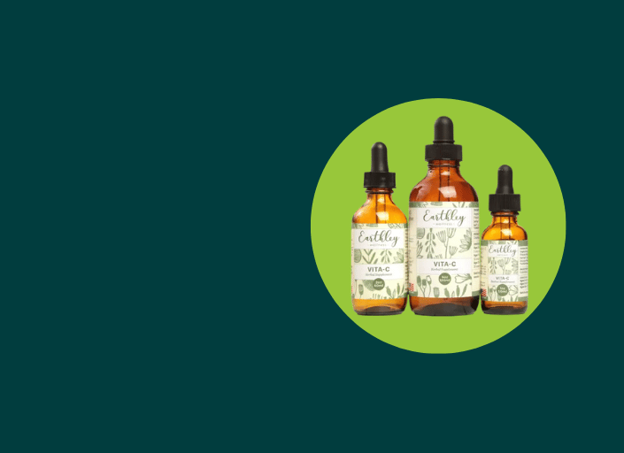 circle with vitamin c tinctures inside