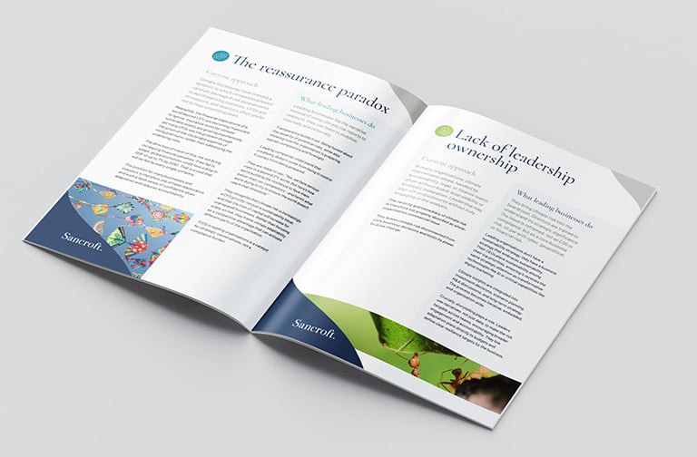 Sancroft brochure page design