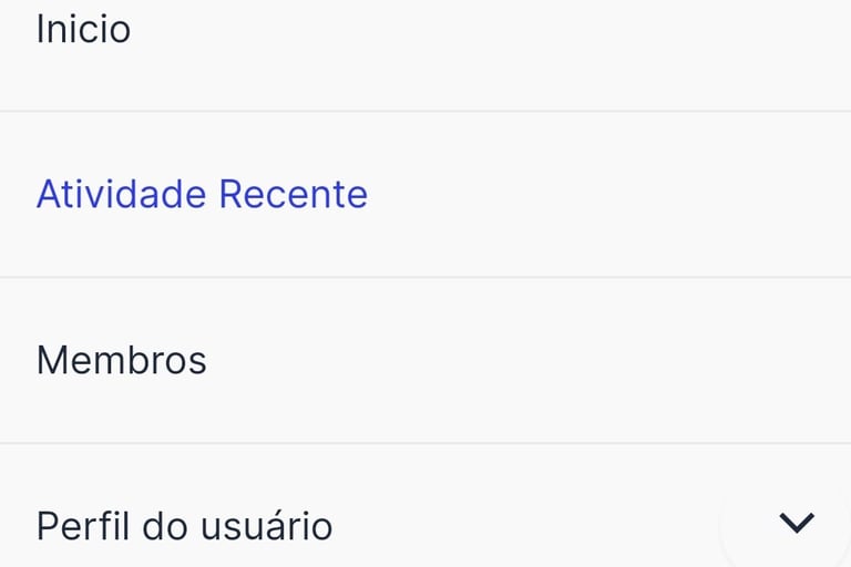 atividade recente