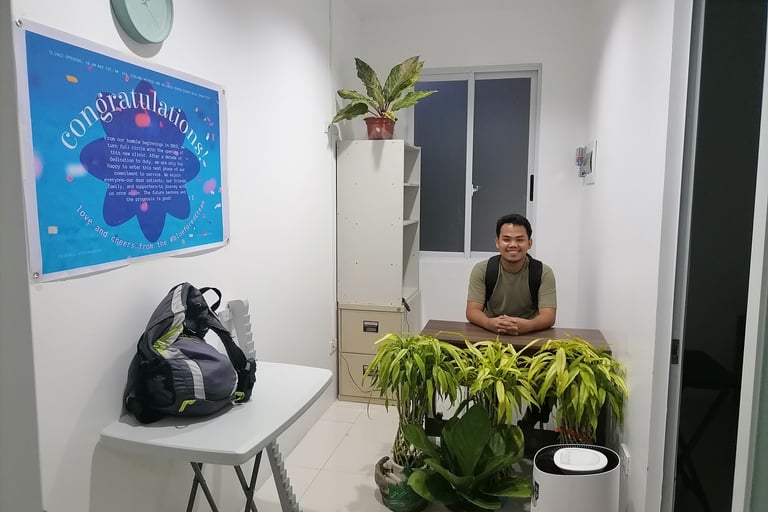 receptionist's area for the new Blue Forest branch at ECOMED