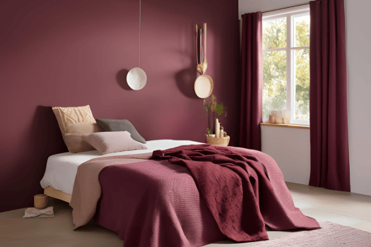 Wine Color bedroom