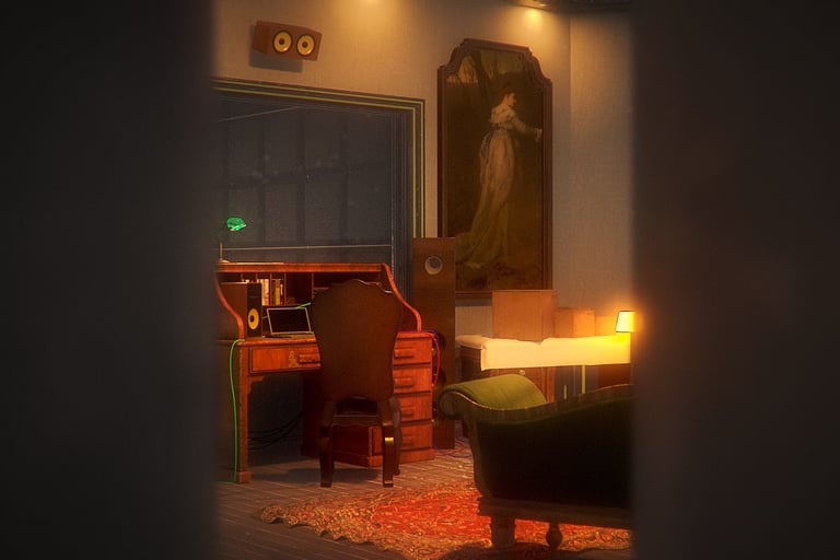 Porta de entrada para o estúdio desenvolvida por Helldise Design.