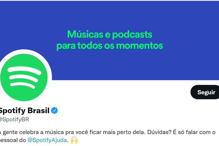 a twitter account with a spotify spotify on the screen