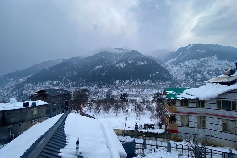 3 bhk private cottage in Manali mountain view for family