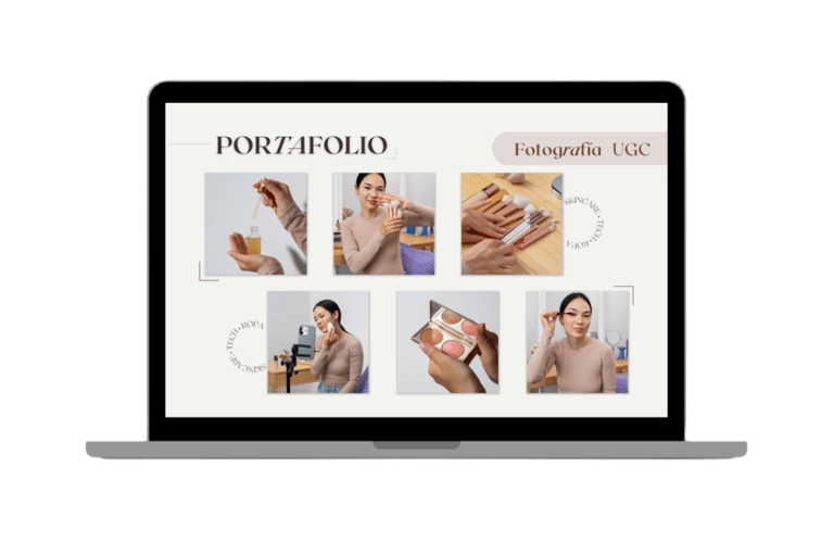 a laptop computer screen displaying a photo of a woman holding a sandwich