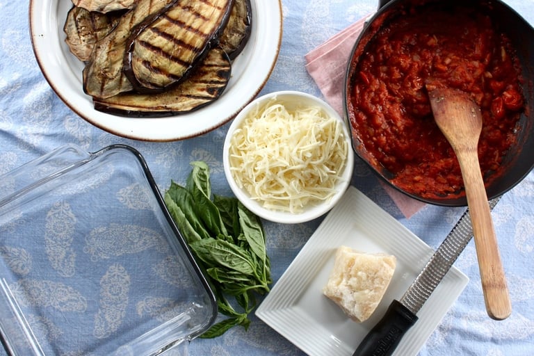 components of eggplant parmesan
