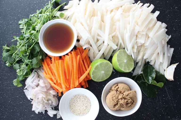 ingredients for jicama salad