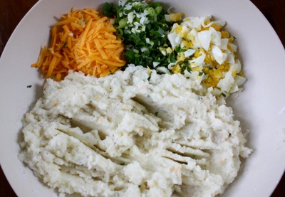ingredients for Mom's stuffed potatoes