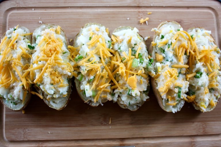 uncooked Mom's stuffed potatoes
