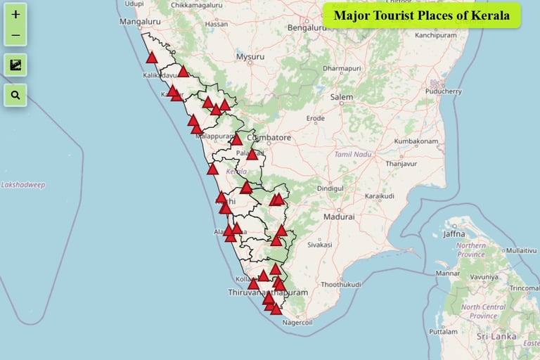 Kerala tourist places Github Gis project 